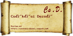 Csókási Dezső névjegykártya